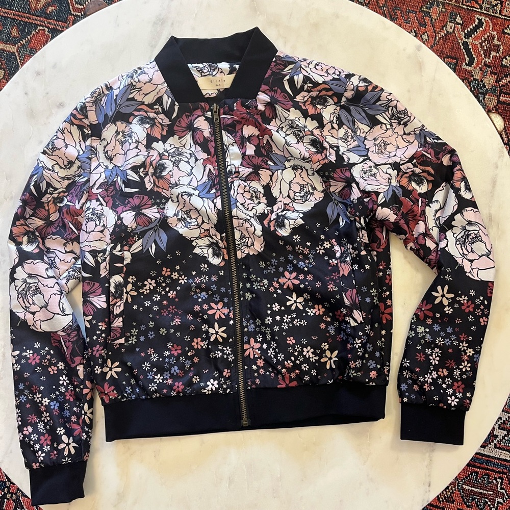 Elodie Silky Bomber Style Jacket small